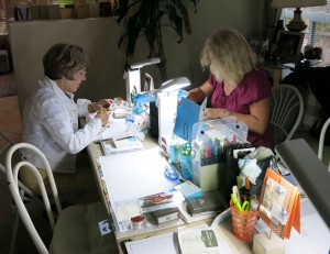 Mary Ellen and Tanya Stamping